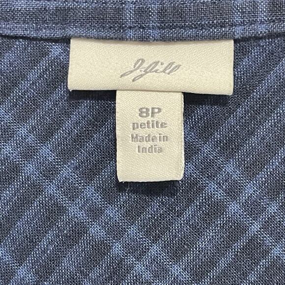 J. Jill Trumpet Skirt Midi Linen Size 8P Boho Vacation Coastal Lagenlook - Picture 3 of 6